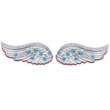 Set Of 16 Screw Back Concho Angel Wings Bling Nickel Plated Saddle - Uhorse