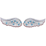 Western Screw Back Concho Angel Wings Bling Nickel Plated Saddle Cowgirl