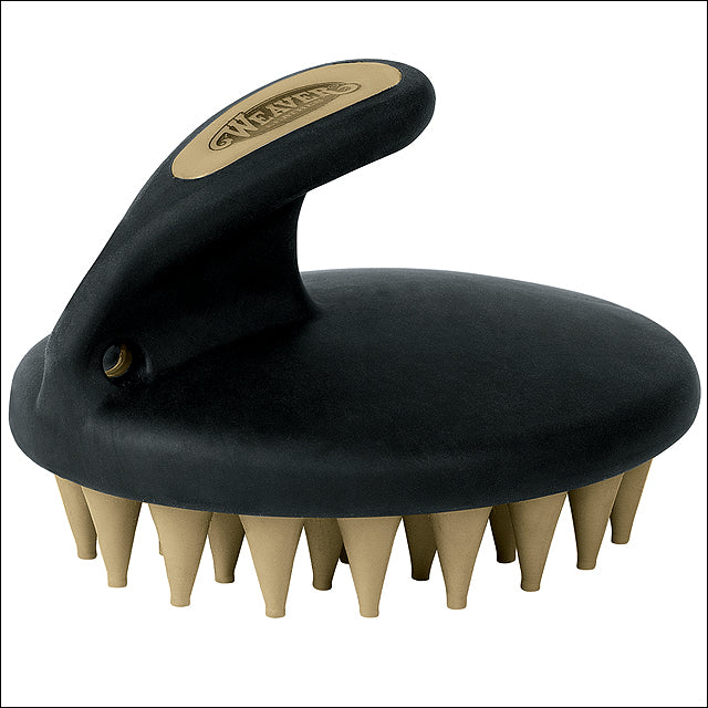 Weaver Leather Palm Held Coarse H. Curry Comb W/ Large Rubber Bristles by Hilason – Cowboy and equestrian accessories
