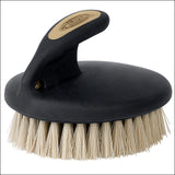 Weaver Leather Palm Held Coarse Horse Face Brush W/ Large Soft Bristles Black