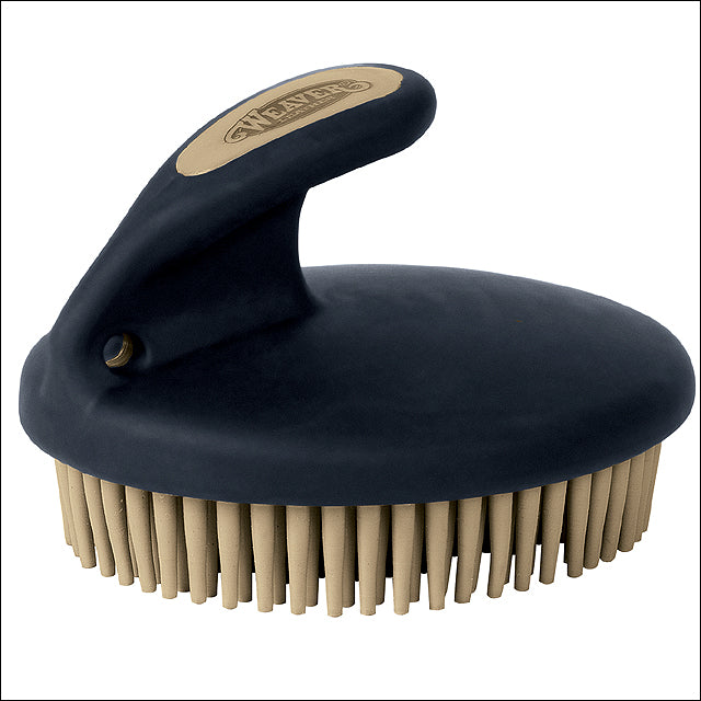 Weaver Leather Palm Held Fine H. Curry Comb W/ Small Rubber Bristles by Hilason – Cowboy and equestrian accessories