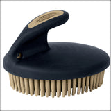 Weaver Leather Palm Held Fine Horse Curry Comb W/ Small Rubber Bristles Black