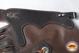 Hand Picked Bull Riding Chinks Chaps Pro Rodeo Bronc Genuine Leather Hilason