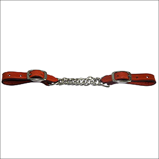 Red leather hobbles with chain connector - Uhorse