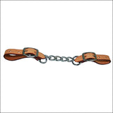 5/8 Inch Hilason Western Horse Skirting Leather Single Link Mouth Curb Chain