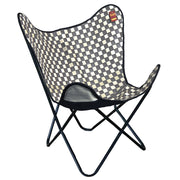 HILASON Genuine Leather Butterfly Chair Folding Lounge Modern Sling Accent Seat | Chair