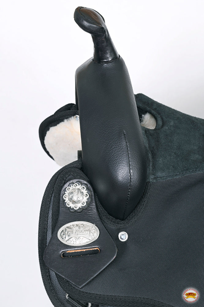 Hilason Horse Barrel Trail Pleasure Endurance Synthetic Saddle Black