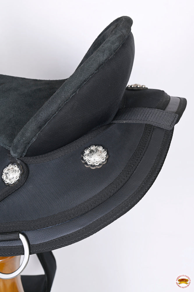 Hilason Horse Barrel Trail Pleasure Endurance Synthetic Saddle Black