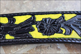 Hilason Western Horse Headstall & Breast Collar American Leather Black Yellow