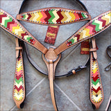 HILASON Western Horse Headstall Breast Collar Set Tack American Leather| Bridle for Horses | Headstalls