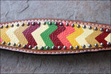 Hilason Western Horse Breast Collar American Leather Aztec Hand Paint