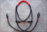 Hilason Bitless Bridle Hackamore Bosal Horsemanship Equestrian Horse Tack Red