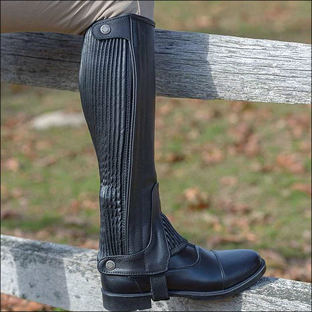 Large Tall Shires Childs Leather Chaps by Hilason – Cowboy and equestrian accessories