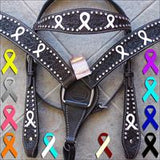 Hilason Western Horse Headstall & Breast Collar American Leather Black