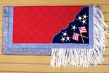 U-Hilason Handpaint Show Barrel Racing Saddle Blanket Pad Patriotic Us Flag