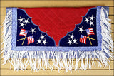 U-Hilason Handpaint Show Barrel Racing Saddle Blanket Pad Patriotic Us Flag