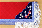 U-Hilason Handpaint Show Barrel Racing Saddle Blanket Pad Patriotic Us Flag