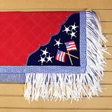 U-Hilason Handpaint Show Barrel Racing Saddle Blanket Pad Patriotic Us Flag