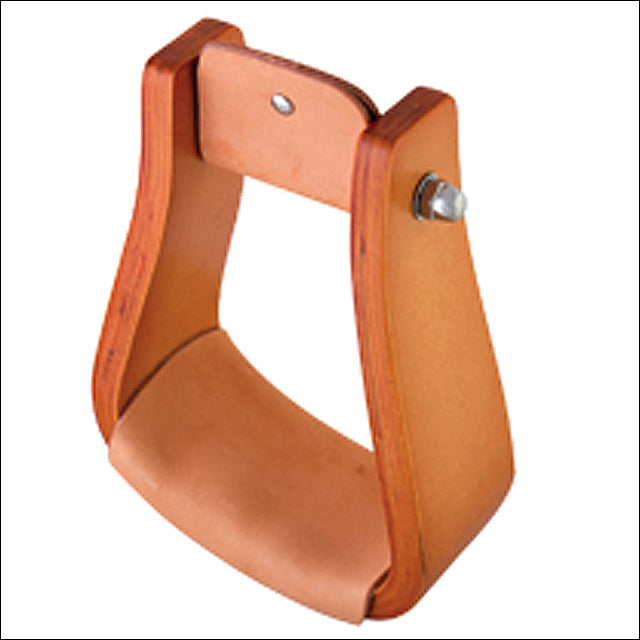 Hilason Western Tack Wooden Horse Saddle Stirrups Slanted With Leather