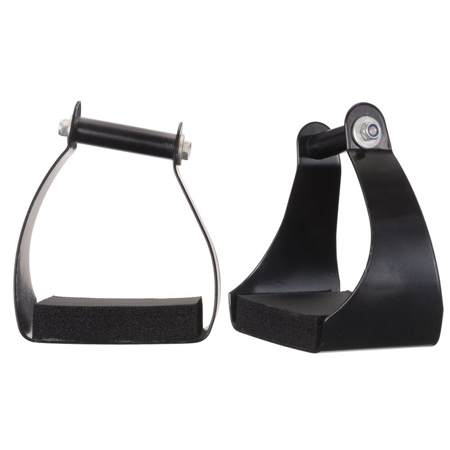 Tough 1 Angled Aluminium Cushions Endurance H. Stirrups Pair 3" Neck – by Hilason – Cowboy and equestrian accessories