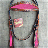 Hilason Western Horse Headstall Bridle American Leather Mahogany