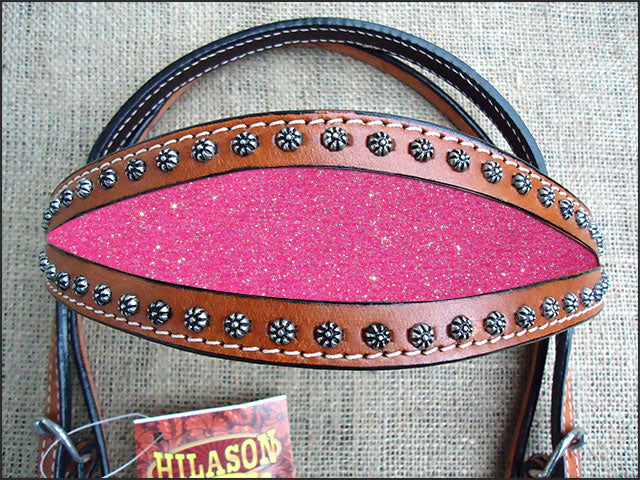 Hilason Western Horse Headstall Bridle American Leather Mahogany