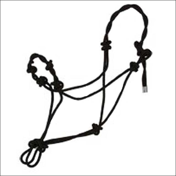 Hilason W. Tk. H. Twisted Rope Halter Black by Hilason – Cowboy and equestrian accessories