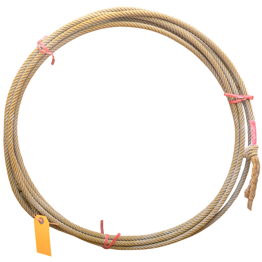 Size 9 Dub Grant 4 Strands Poly Durable Stretch Calf Rope Right Hand Gold - Uhorse