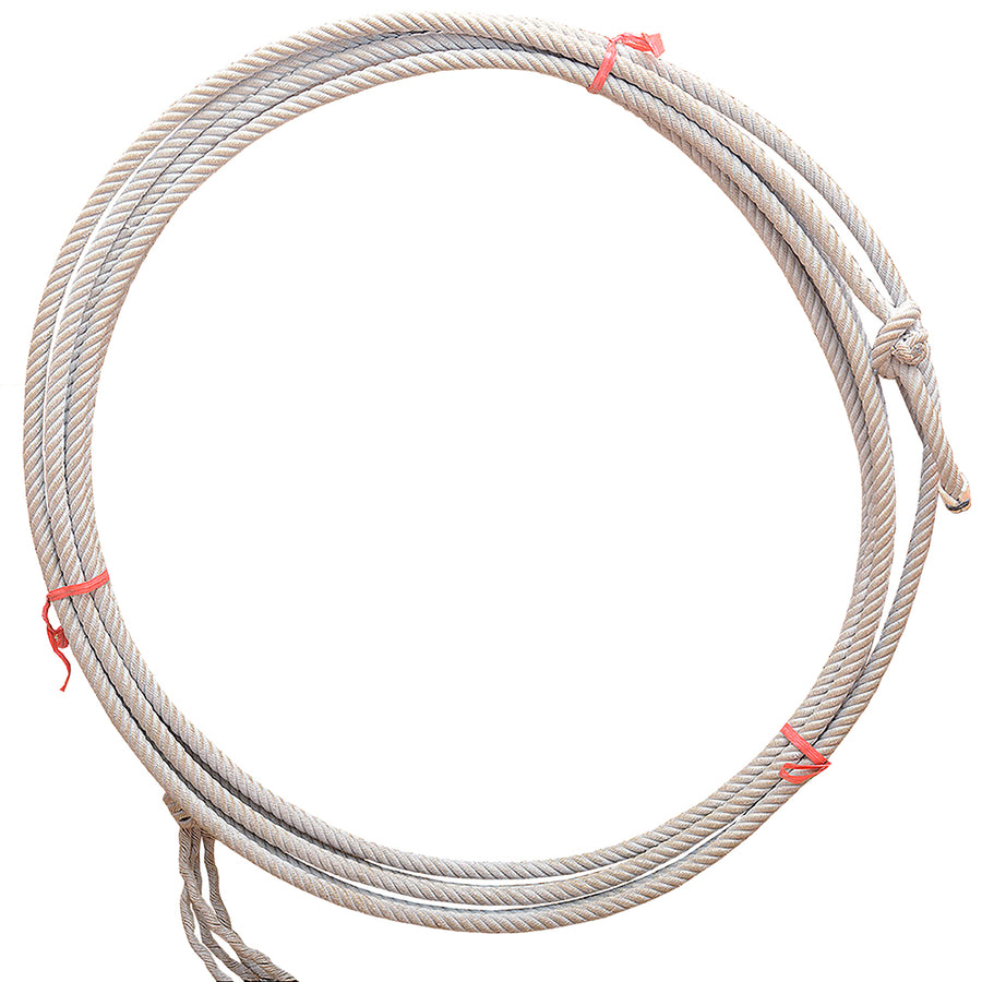 Size 10.2 Dub Grant 4 Strands Poly Durable Stretch Calf Rope Right Hand Tan - Uhorse