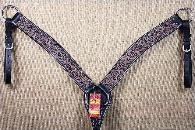 HILASON Western Horse Headstall Breast Collar Set Tack Genuine American Leather | For Horses Headstalls