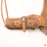HILASON Western Right Hand Gun Holster Rig 44/45 Caliber Leather Cowboy Tan | Costume Holster | Cowboy Gun Holster | Gun Belt Holster | Leather Gun Holster | Holster Belt
