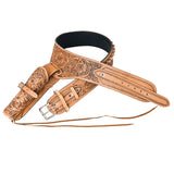 44 In Leather Gun Holster Hilason Western Right Hand Rig 44/45 Cal Cowboy - Uhorse