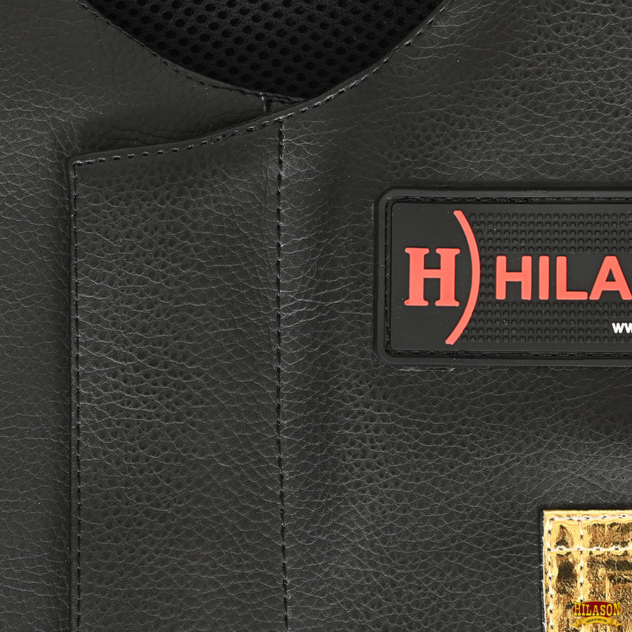Hilason Kids Junior Youth Bull Riding Pro Rodeo Leather Protective Vest