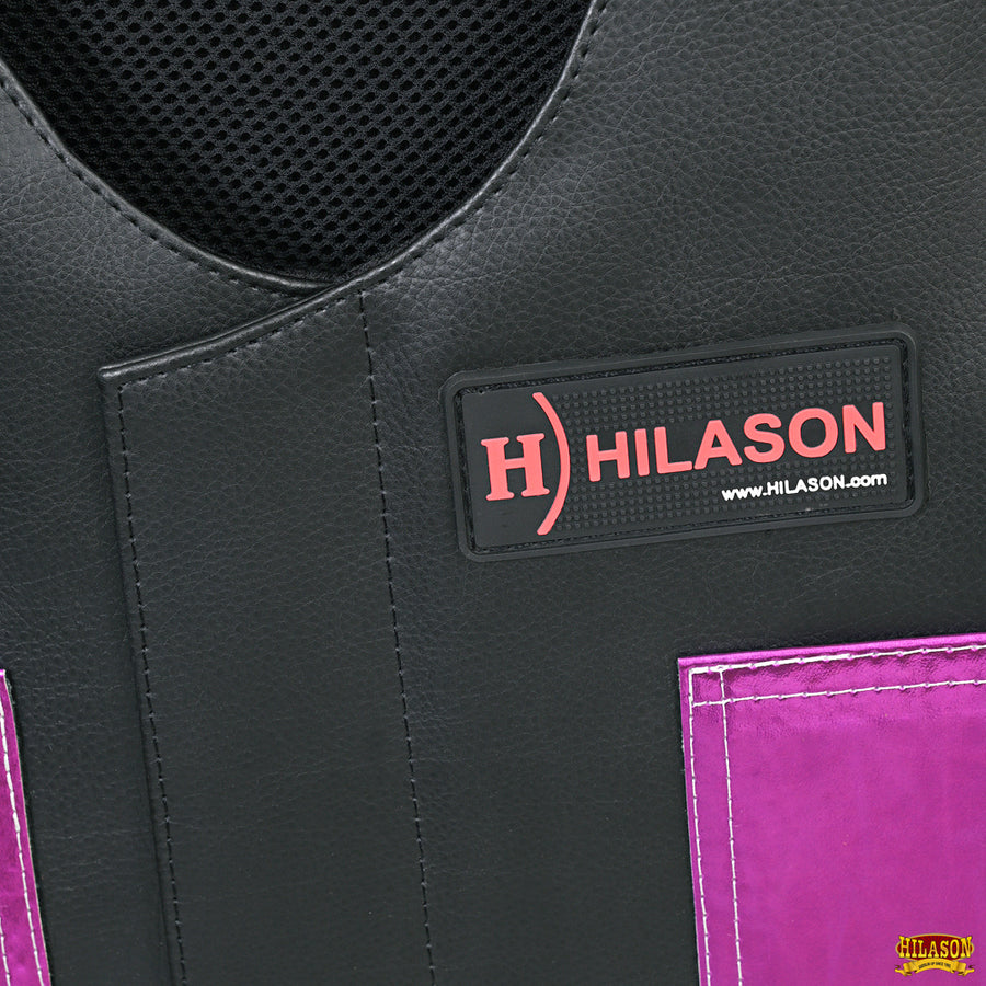 Hilason Kids Junior Youth Bull Riding Pro Rodeo Leather Protective Vest