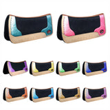 30 X 30 Western Wool Felt Horse Saddle Pad Alligator Print Leather