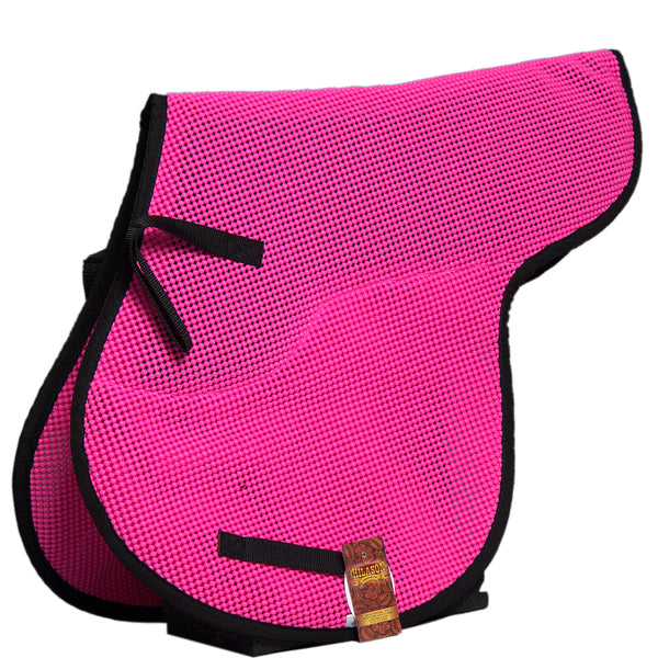 22 Inch Hilason W. Tk. H. Vented Pvc English Saddle Pad Pink by Hilason – Cowboy and equestrian accessories