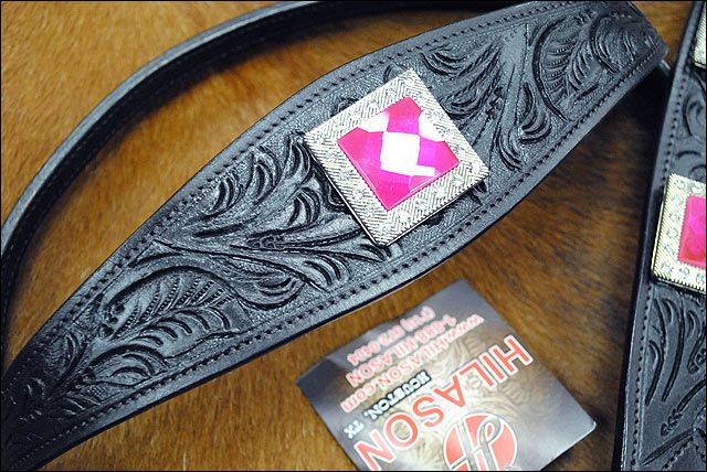 HILASON Western Horse Headstall Breast Collar Set Tack Genuine American Leather | For Horses Headstalls