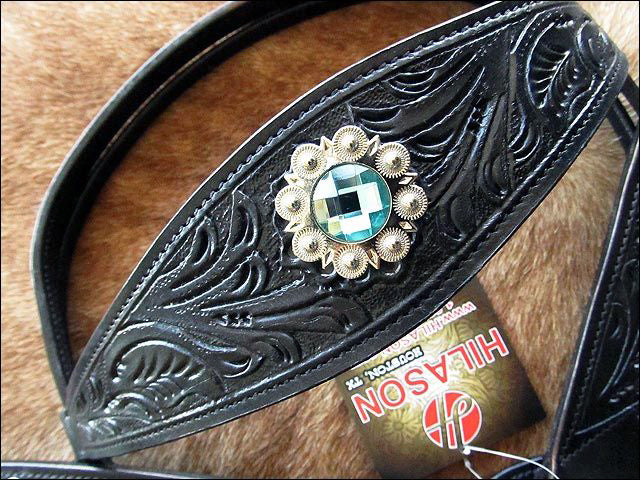 HILASON Western Horse Headstall Breast Collar Set Tack Genuine American Leather | For Horses Headstalls