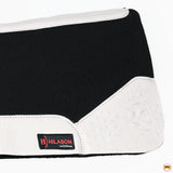 Western Wool Felt Horse Saddle Pad W/ White Alligator Print Leather