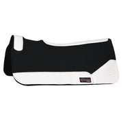 HILASON Western Wool Felt Horse Saddle Pad W/ Distressed Wear Leather | for Horses
