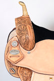 HILASON Flex Tree Western Horse Saddle American Leather Trail Barrel Racing | American Saddle Horse | Leather Saddle | Western Saddle | Saddle for Horses | Horse Saddle Western