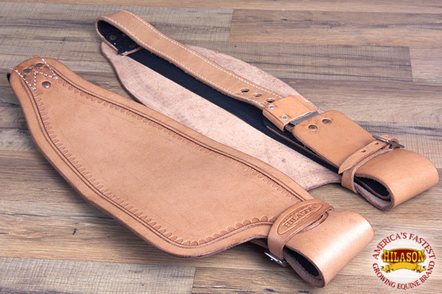 HILASON Leather Saddle Replacement Fender Pair with Hobble Straps Adult Saddles Fenders for Horse