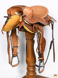 Hilason Classic Series Hand-Made Rodeo Bronc American Leather Saddle