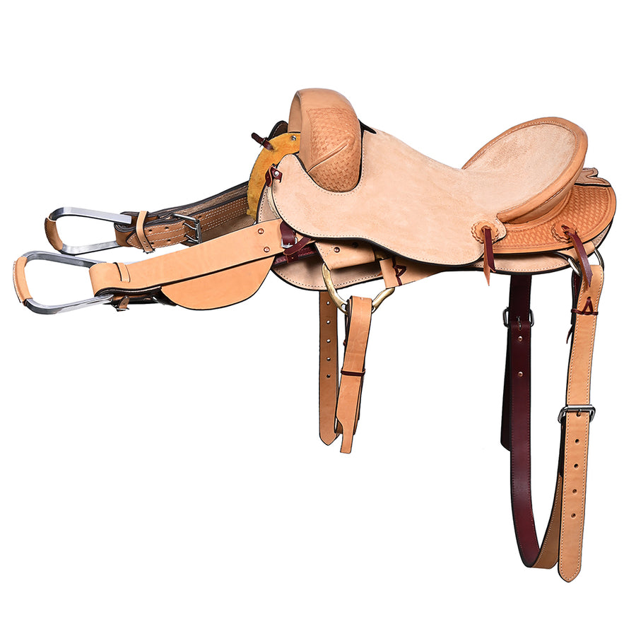 17" Hilason Series Hand-Made Rodeo Bronc American Leather Saddle - Uhorse