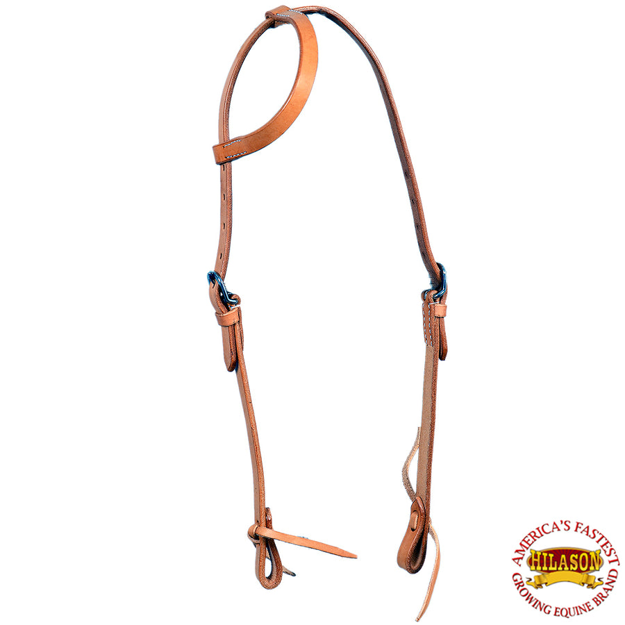 Hilason Western American Leather Horse Bridle One Ear Headstall Tan - Uhorse