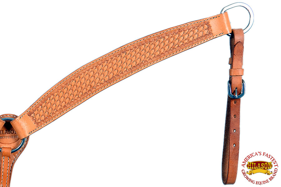 Hilason Western American Leather Horse Breast Collar Tan Basket Weave