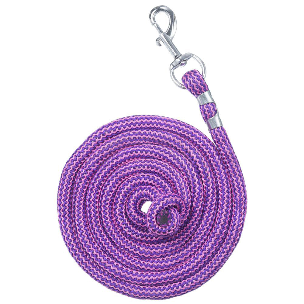 Tough 1 8 Feet Long Woven Strong Poly Cord Lead Rope W/ Bolt Snap Purple Pink