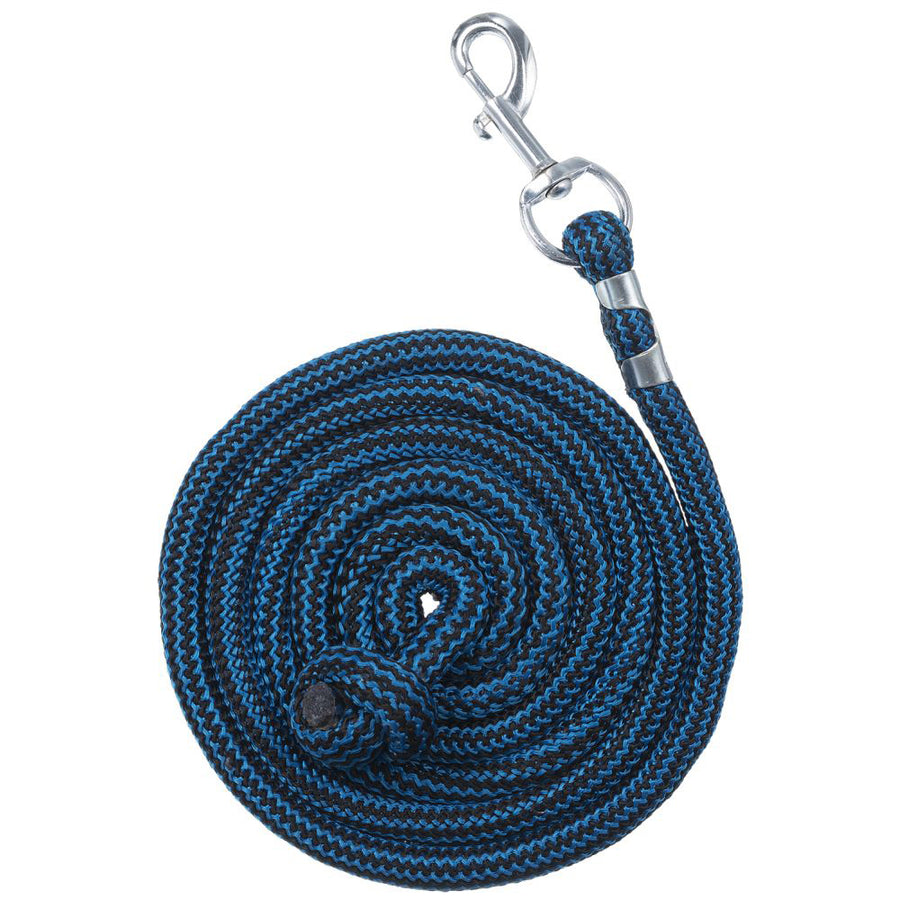 Tough 1 8 Feet Long Woven Strong Poly Cord Lead Rope Bolt Snap Black by Hilason – Cowboy and equestrian accessories