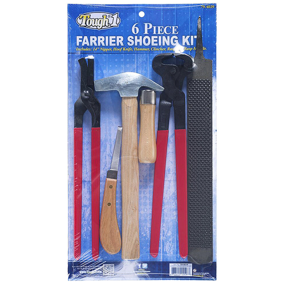Tough 1 Farrier Craft Shoeing Hoof Trim Kit 6 Piece Hammer Knife by Hilason – Cowboy and equestrian accessories