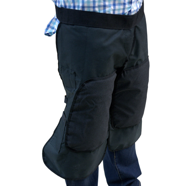 Hilason Western 26"X16" Cordura Leather Farrier Apron Synth 2 Magnets Black - Uhorse